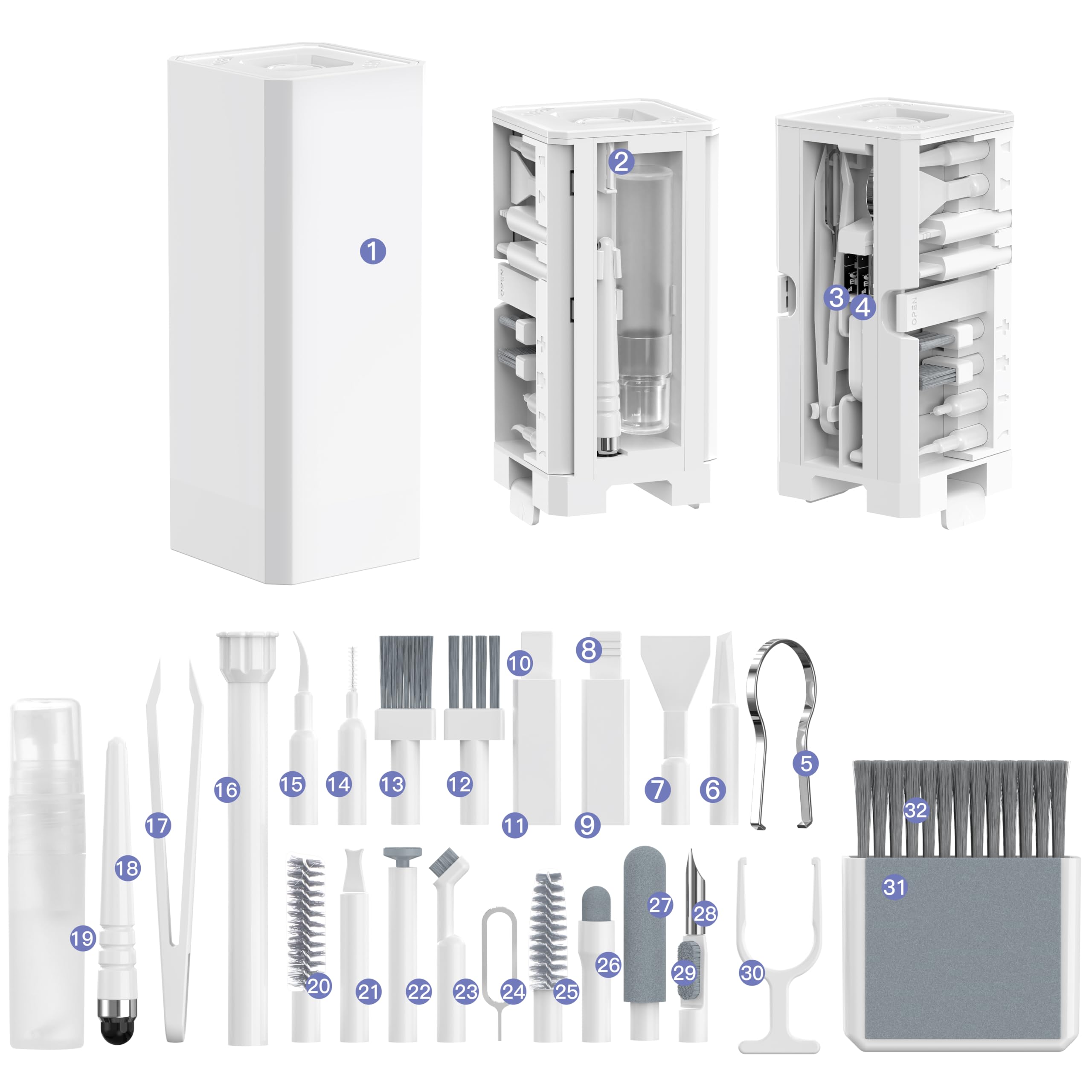 MultiFunctional Cleaning 32-in-1 Kit