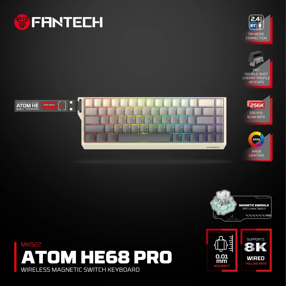 Fantech keyboard MK922 Atom HE68 Pro
