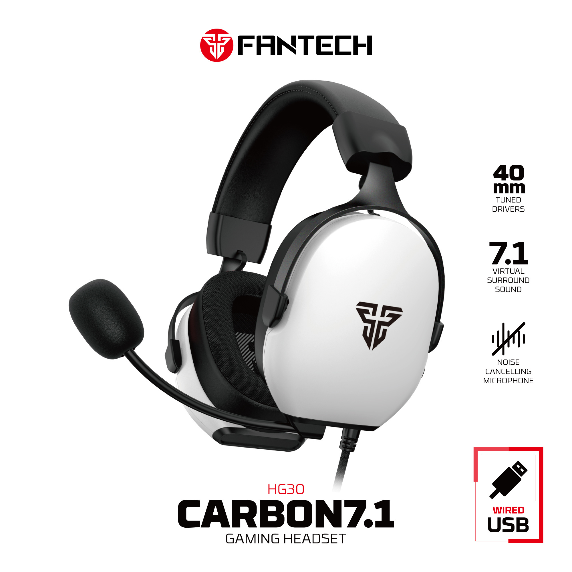 Fantech Headphone HG30 CARBON