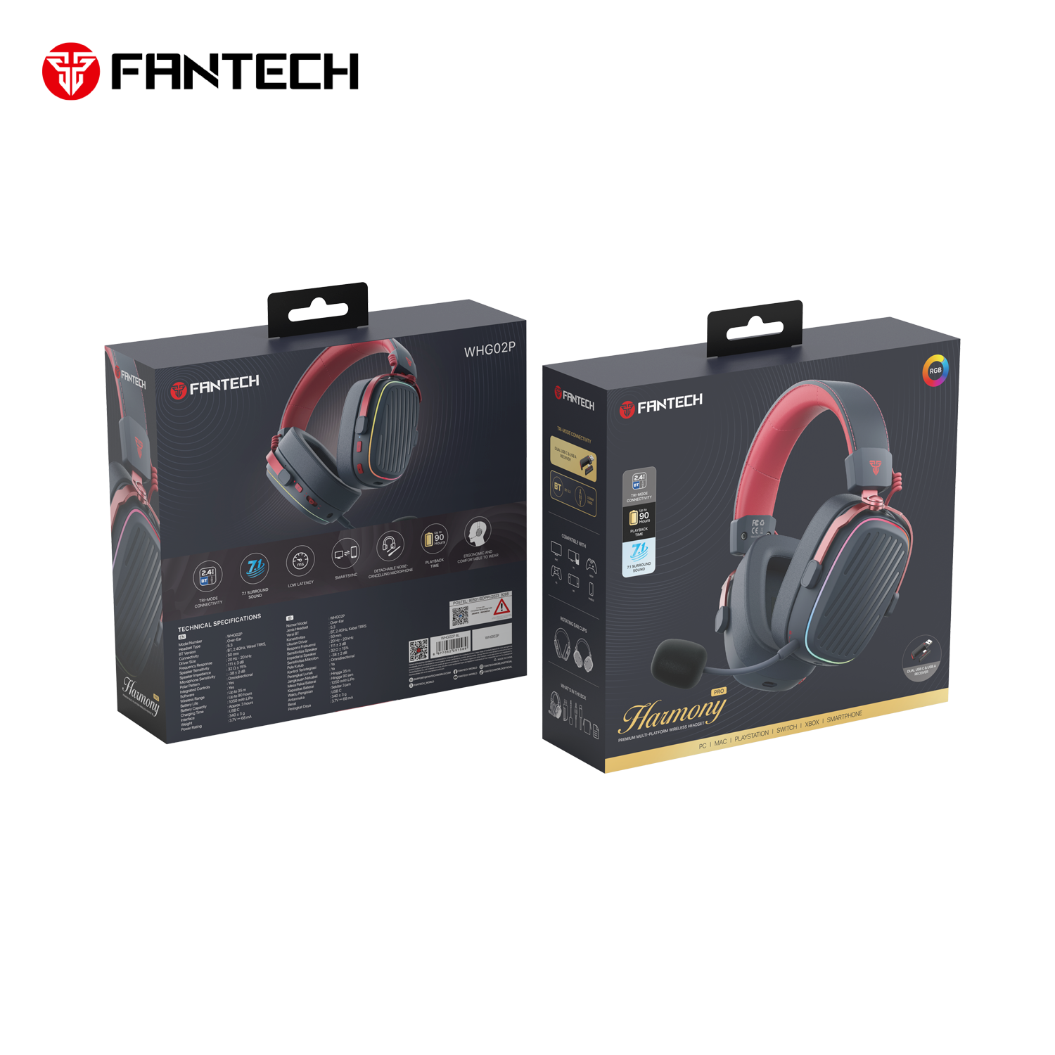 Fantech Wireless Headphone WHG02P HARMONY